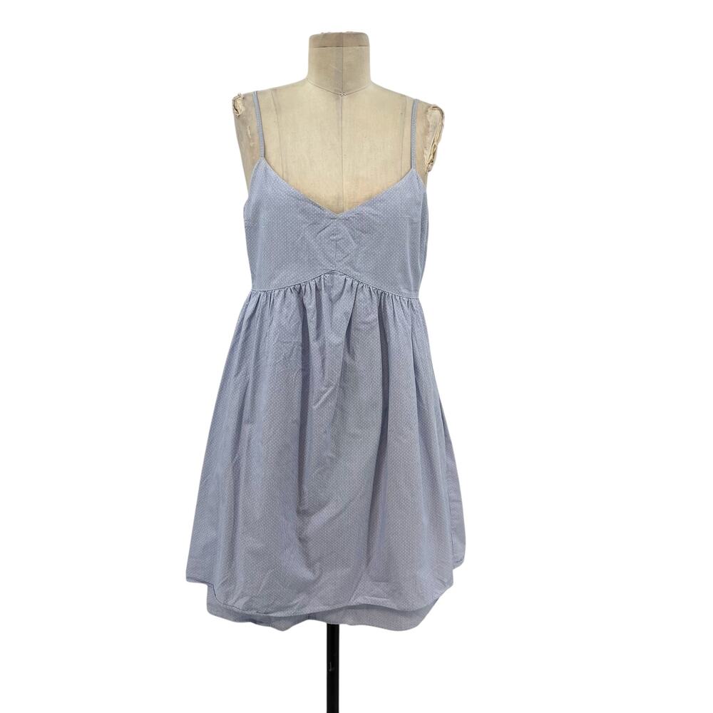 Derek‎ Lam 10 Crosby Mini Dress Babydoll Sleeveless Stripe Blue Cotton Size 8